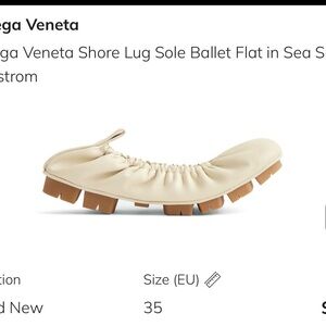 Bottega Veneta Cream Ballet Flats